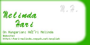 melinda hari business card